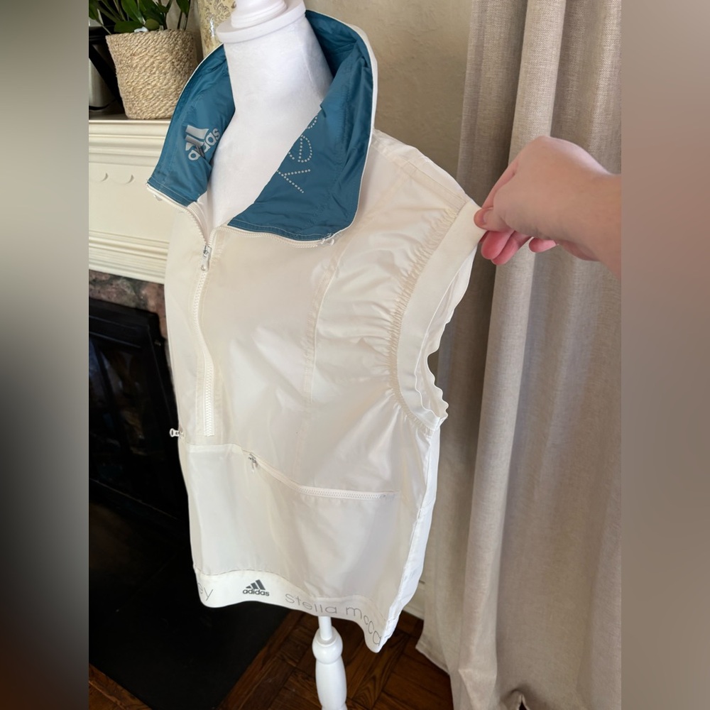 Stella McCartney x Adidas white and blue vest woman’s small - Picture 5 of 10